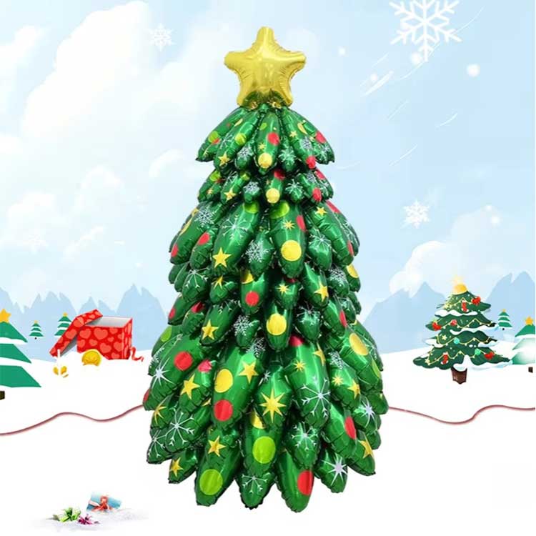 Jõulupuu püsti seisev fooliumõhupall