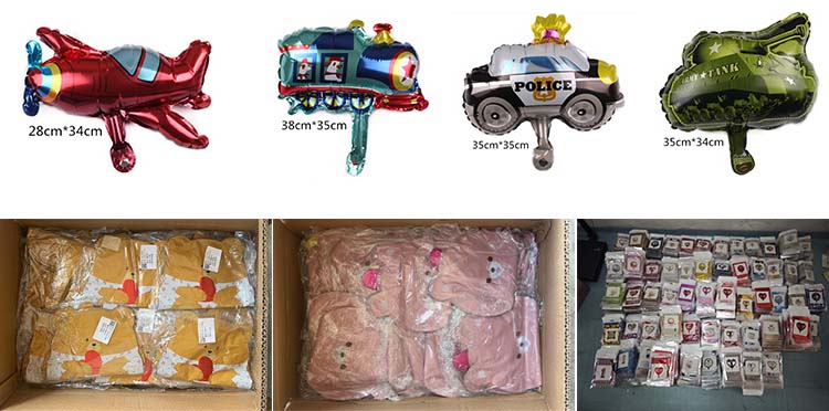 size of small foil balloons