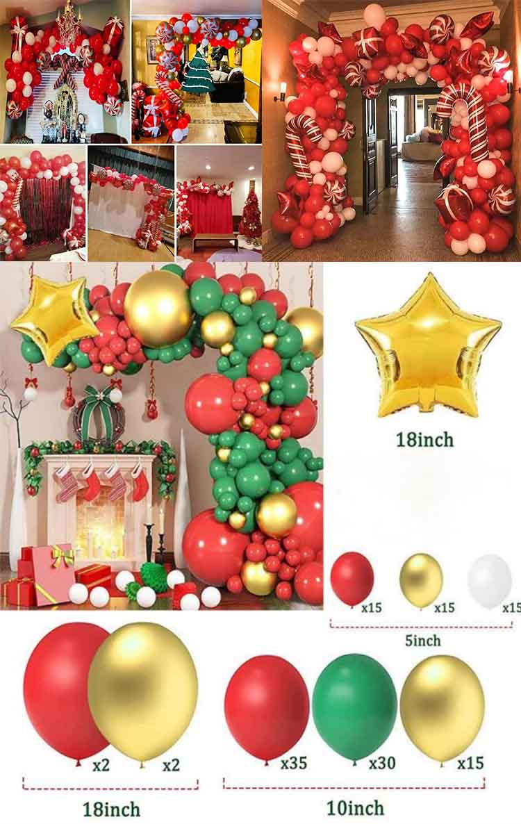 Christmas balloon arch set actual picture