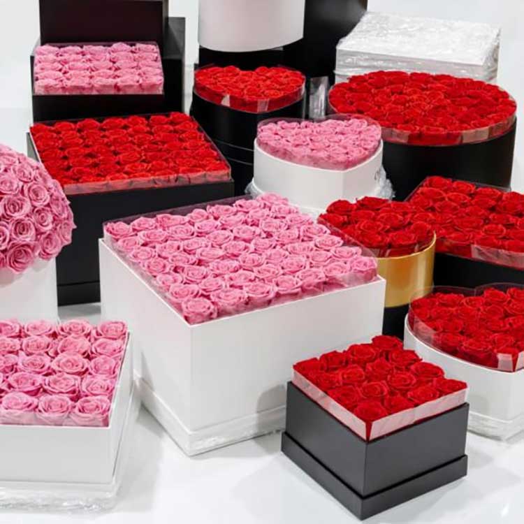 Konserveeritud lilledega kallistusämber