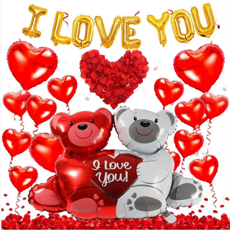 Sõbrapäeva fooliumist õhupallid